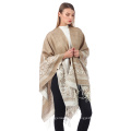 Office Women Poncho Thickened Cloak Split Fork Shawl Female Cashmere Capes Long Scarf Female Poncho